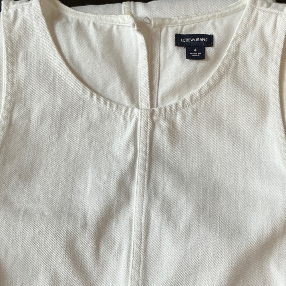 J. Crew Ivory Denim shift dress.